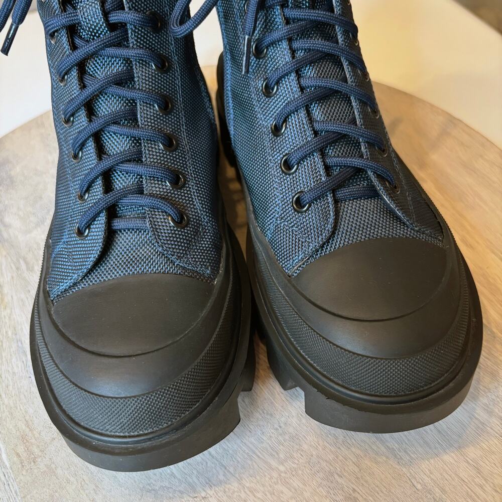 Jeffrey Campbell Lug Sole Combat Boots Black Blue Platform Women's Size 7.5 Zip - Picture 6 of 11